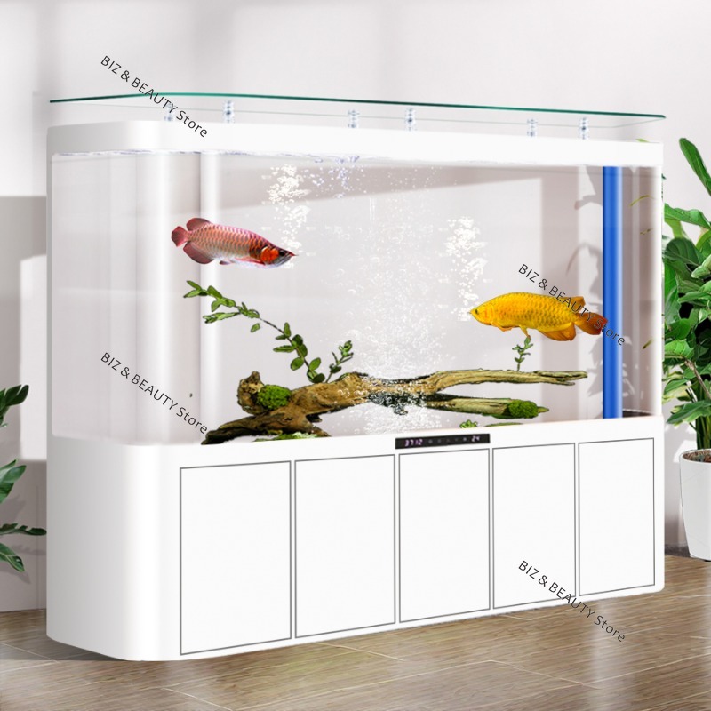 All Fish In Aquarium - Large Arc Corner Fish Tank Aquarium