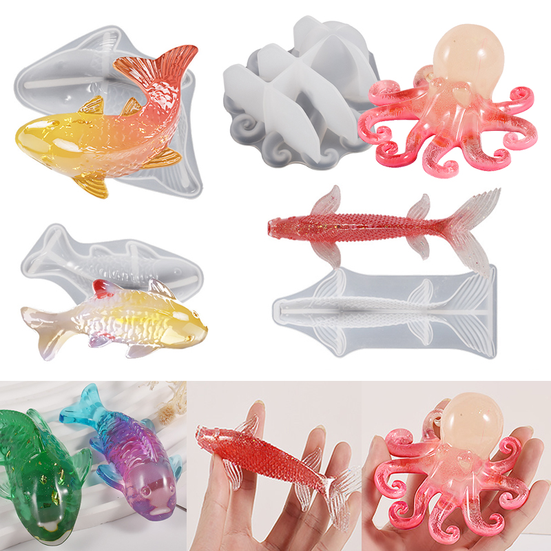 Aquarium Fish Types - 3D Koi Fish Shaped Epoxy Resin