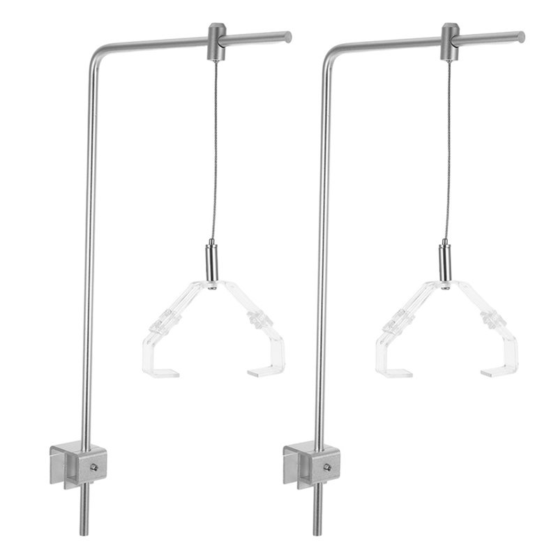 Aquarium Fish Lamp - AB41-2Pcs Fish Tank Light Rack Aluminum