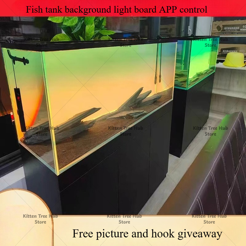 Fish Tank Background Board LED - Aquarium Fish Rainbow recension och pris