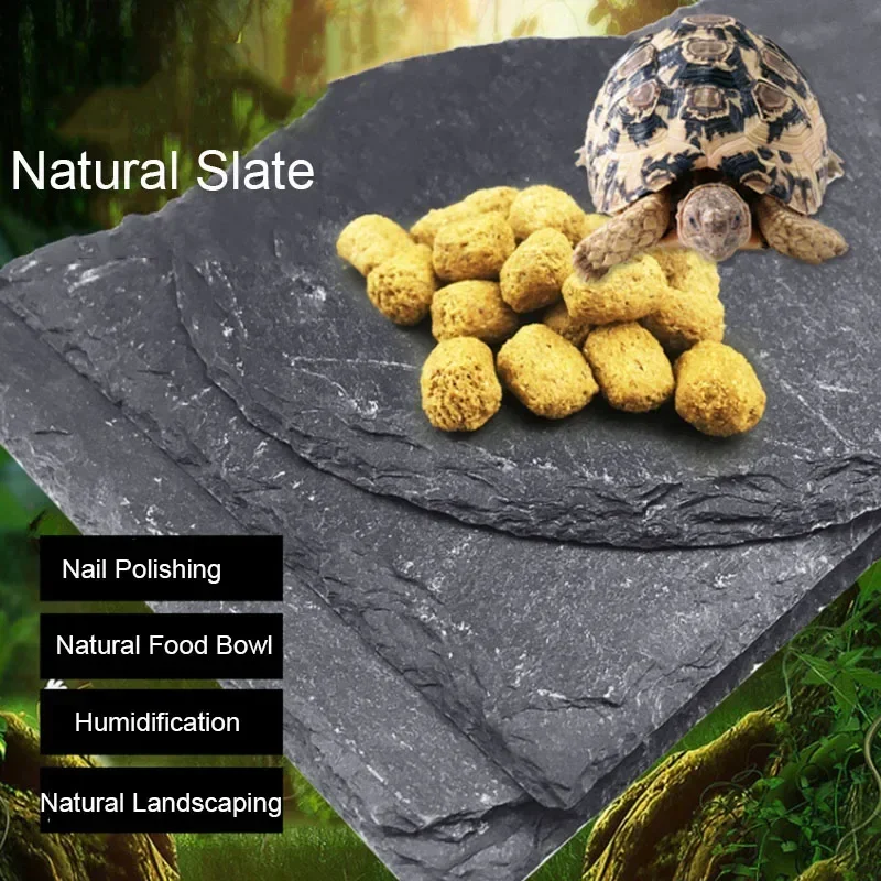 Natural Slate Aquarium Pet Rep - Aquarium Fish Feeder recension och pris