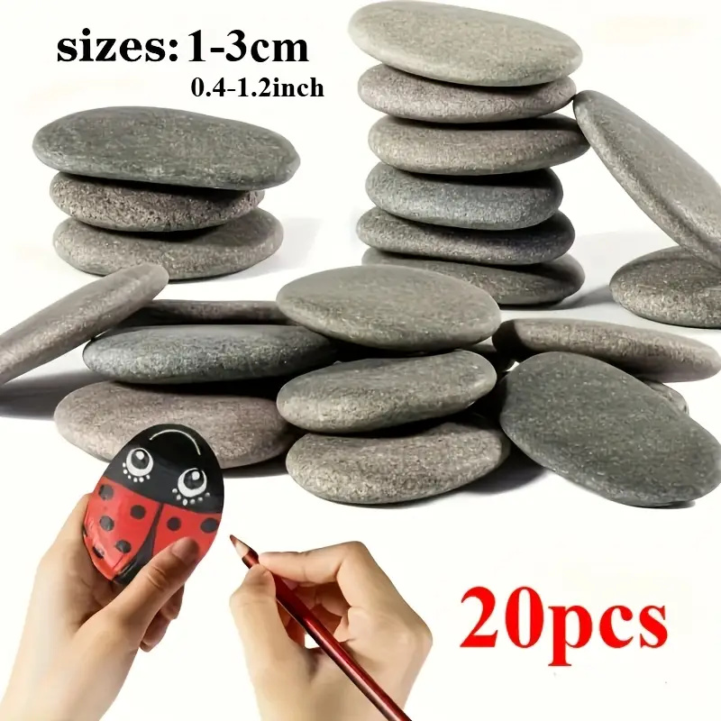 20Pcs Natural River Rocks Smoo - Aquarium Fish Types recension och pris