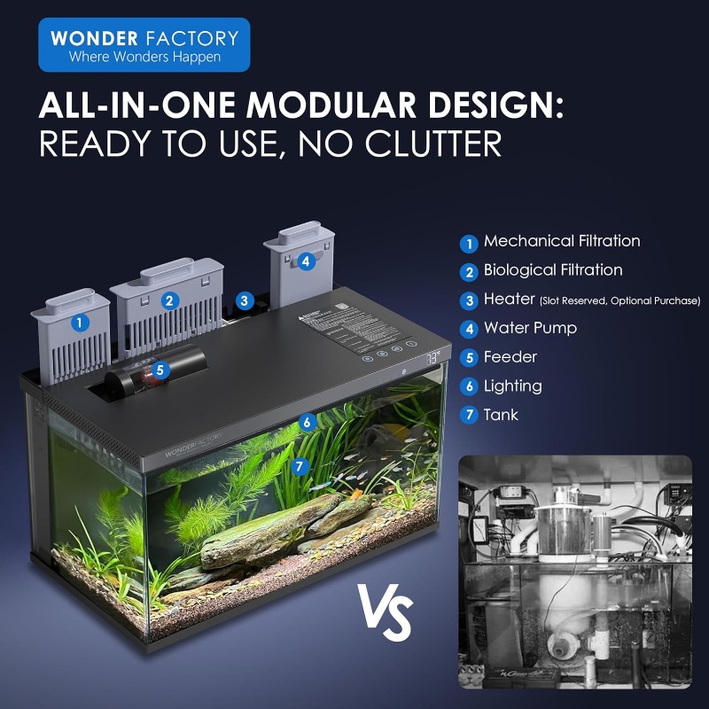 Smart Aquarium, Glass Fish Tan - Aquarium Fish Feeder recension och pris